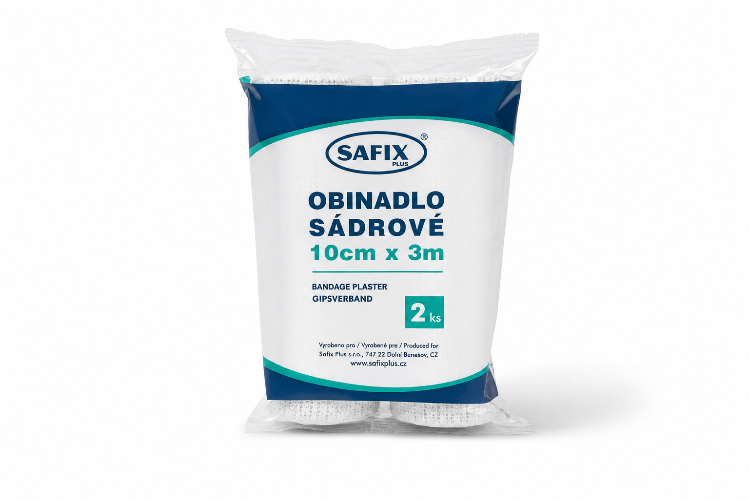 Obinadlo sádrové Safix Plus 10cmx3m 2ks