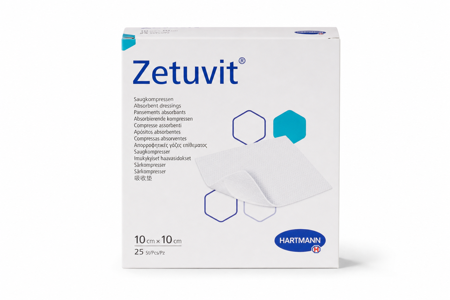 Zetuvit sterilní komprese 10 x 10cm 25ks
