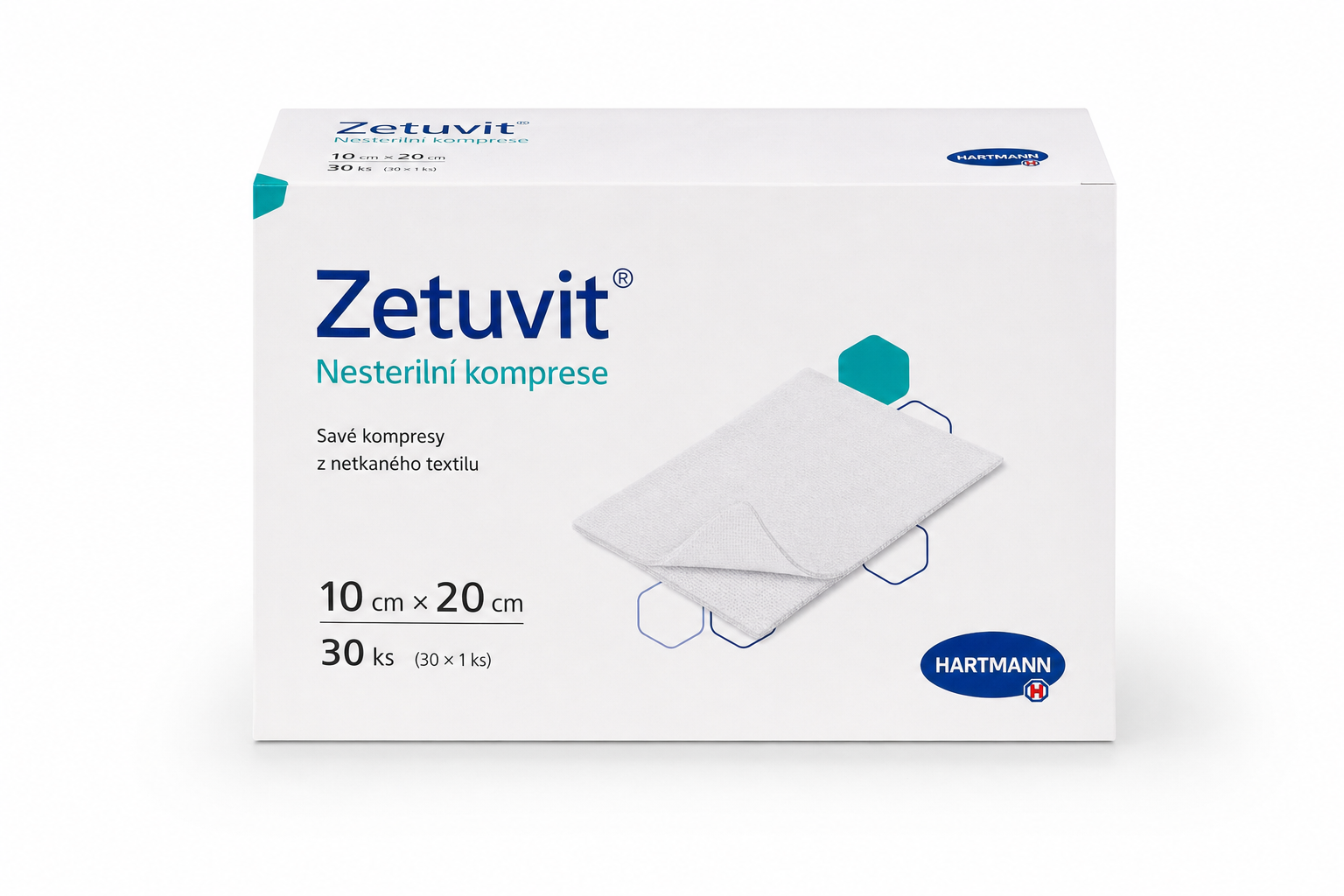 Zetuvit nesterilní komprese 10 x 20 cm 30ks