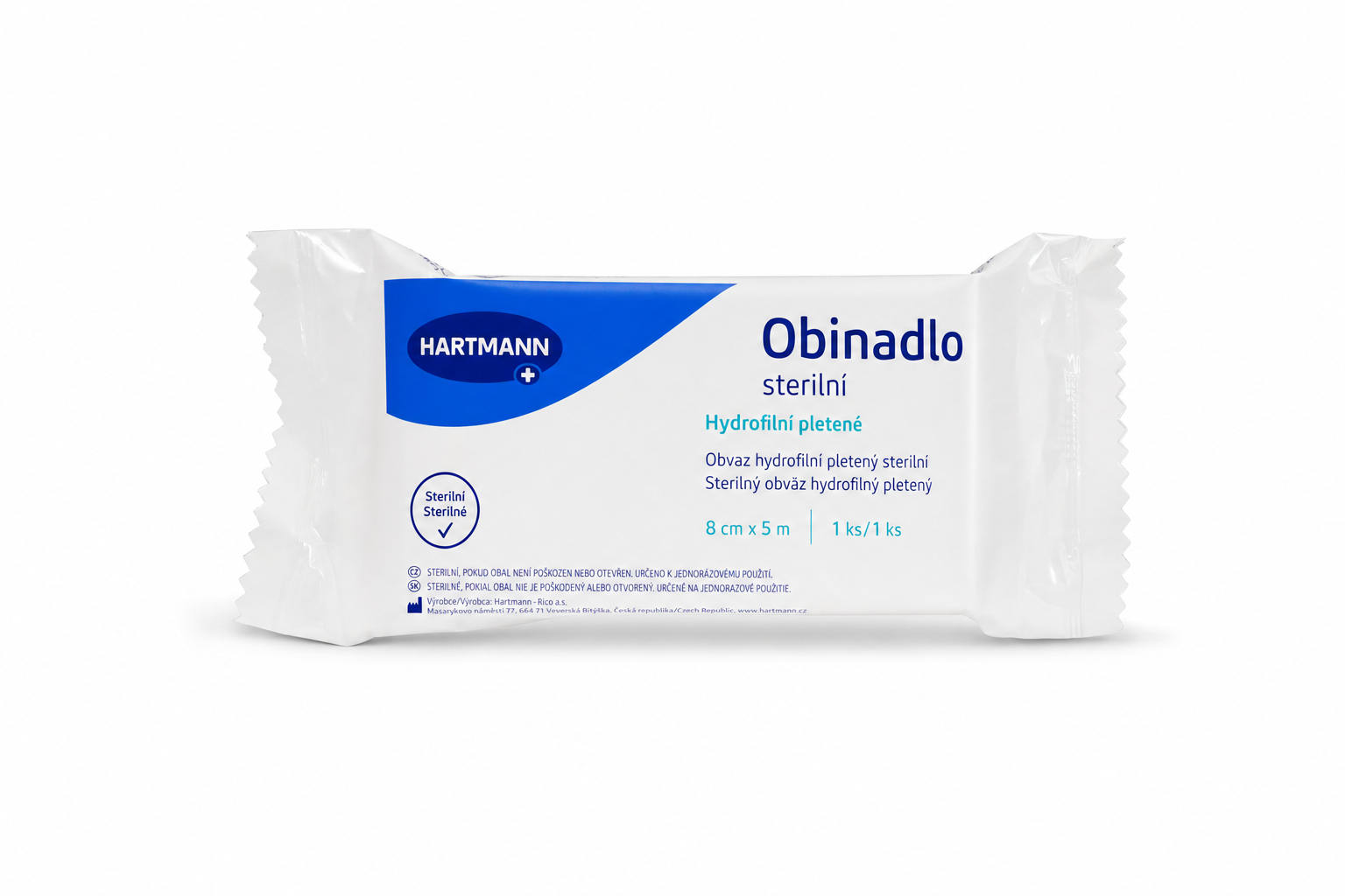 Obinadlo sterilní hydr.plet. 8cmx5m 1ks Hart.