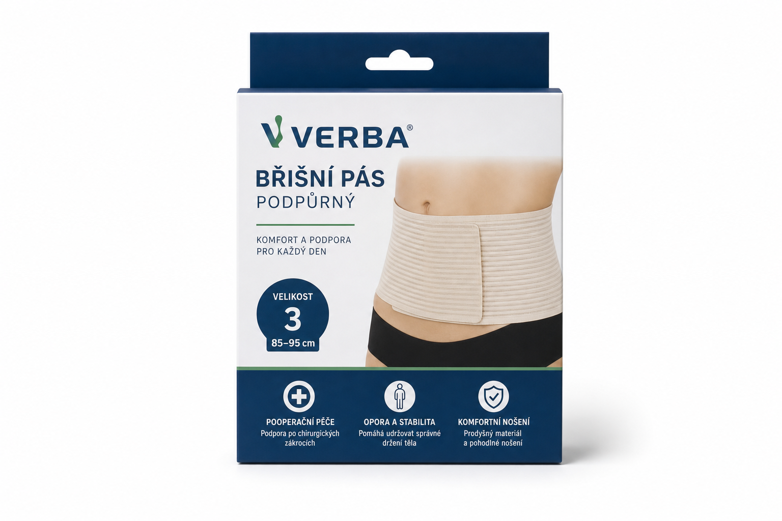 VERBA břišní pás podpůrný vel. 3/1ks 85-95cm
