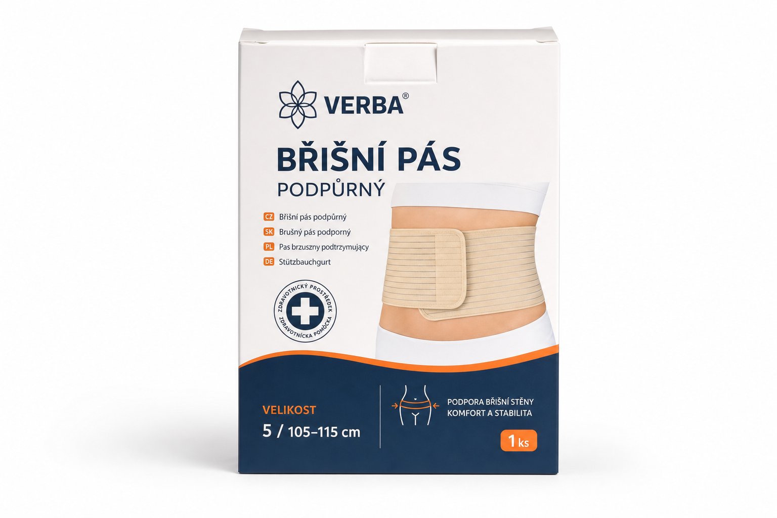 VERBA břišní pás podpůrný vel. 5/1ks 105-115cm