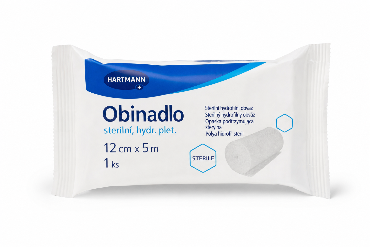 Obinadlo sterilní hydr.plet.12cmx5m 1ks Hart.