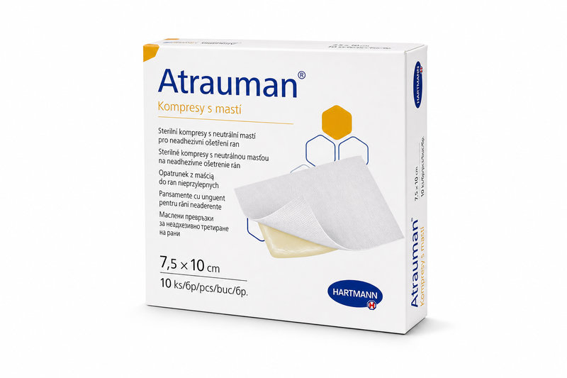 Atrauman kompresy s mastí 7,5x10cm 10ks