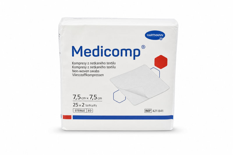 Gáza steril.kompr. 7,5x7,5 25x2ks NT MEDICOMP
