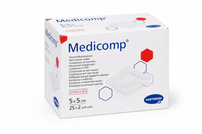 Gáza steril.kompr. 5X5 25x2ks NT MEDICOMP