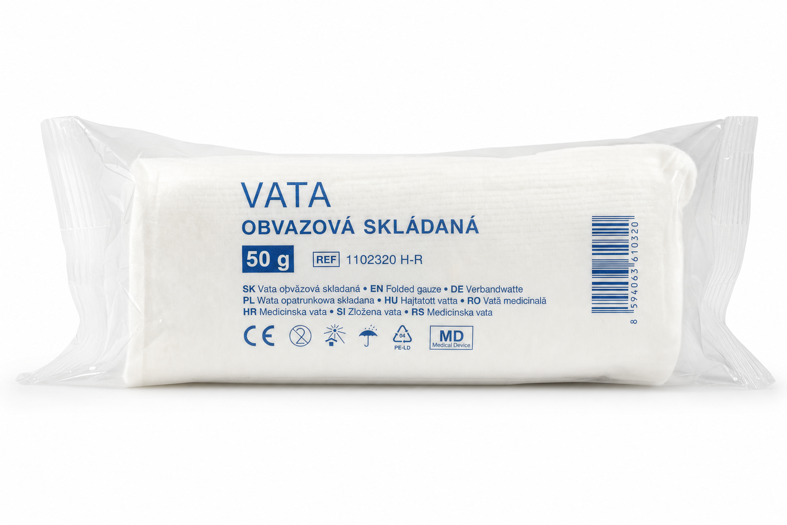 Vata obvazová skládaná 50g 1102320 H-R