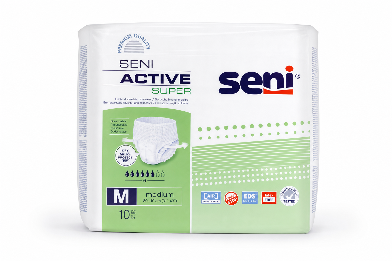 Seni Active Super Medium 10ks inkont.plenkové kalhotky