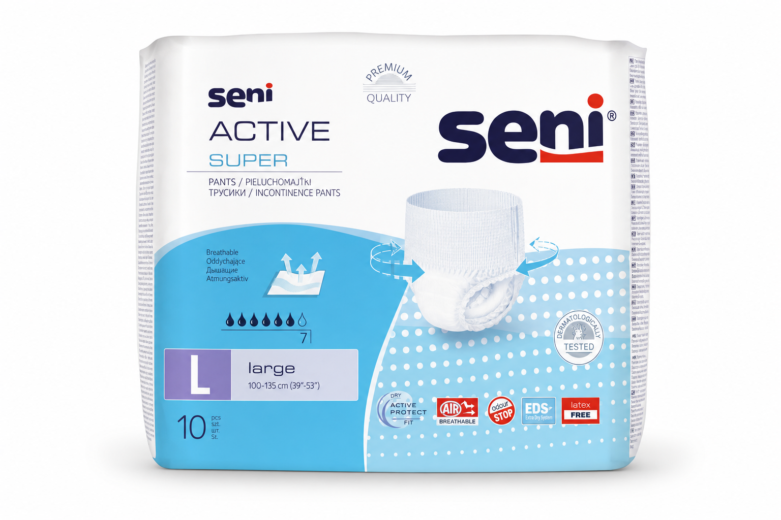 Seni Active Super Large 10ks inkont.plenkové kalhotky