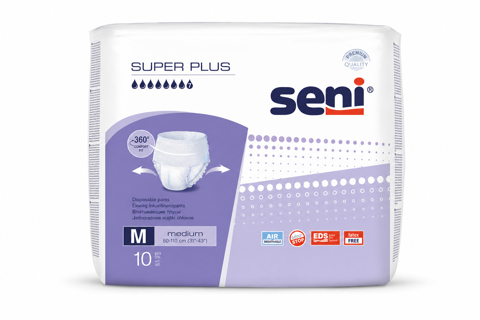 Seni Super Plus Medium 10ks ink. plenkové kalhotky