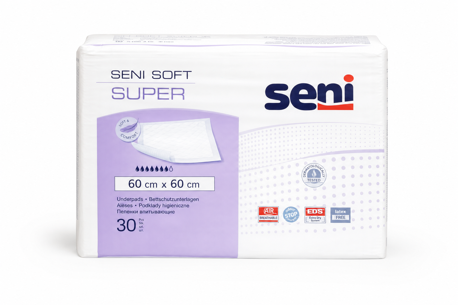 Seni Soft Super 60 x 60 cm 30 ks podložky absorpční