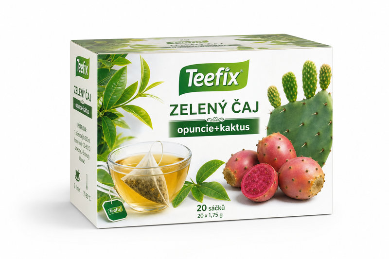 Čaj zelený Teefix opuncie+kaktus 20 x 1,75g