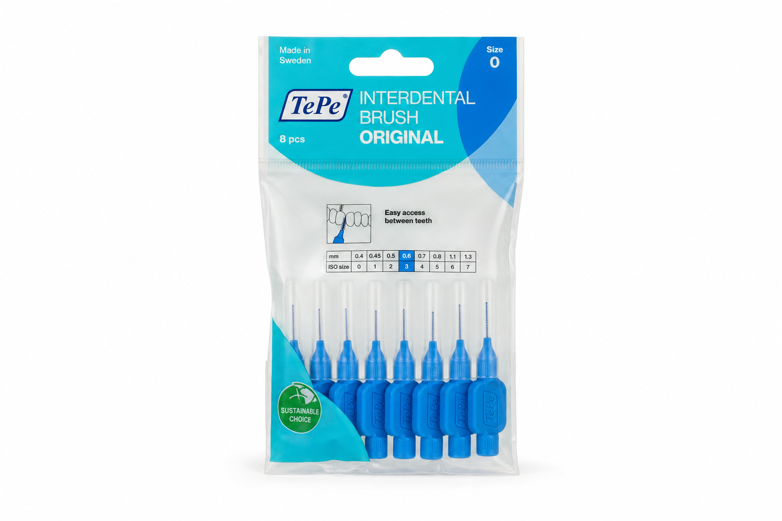 TePe MK 0,6 interd.modrý 8ks G2