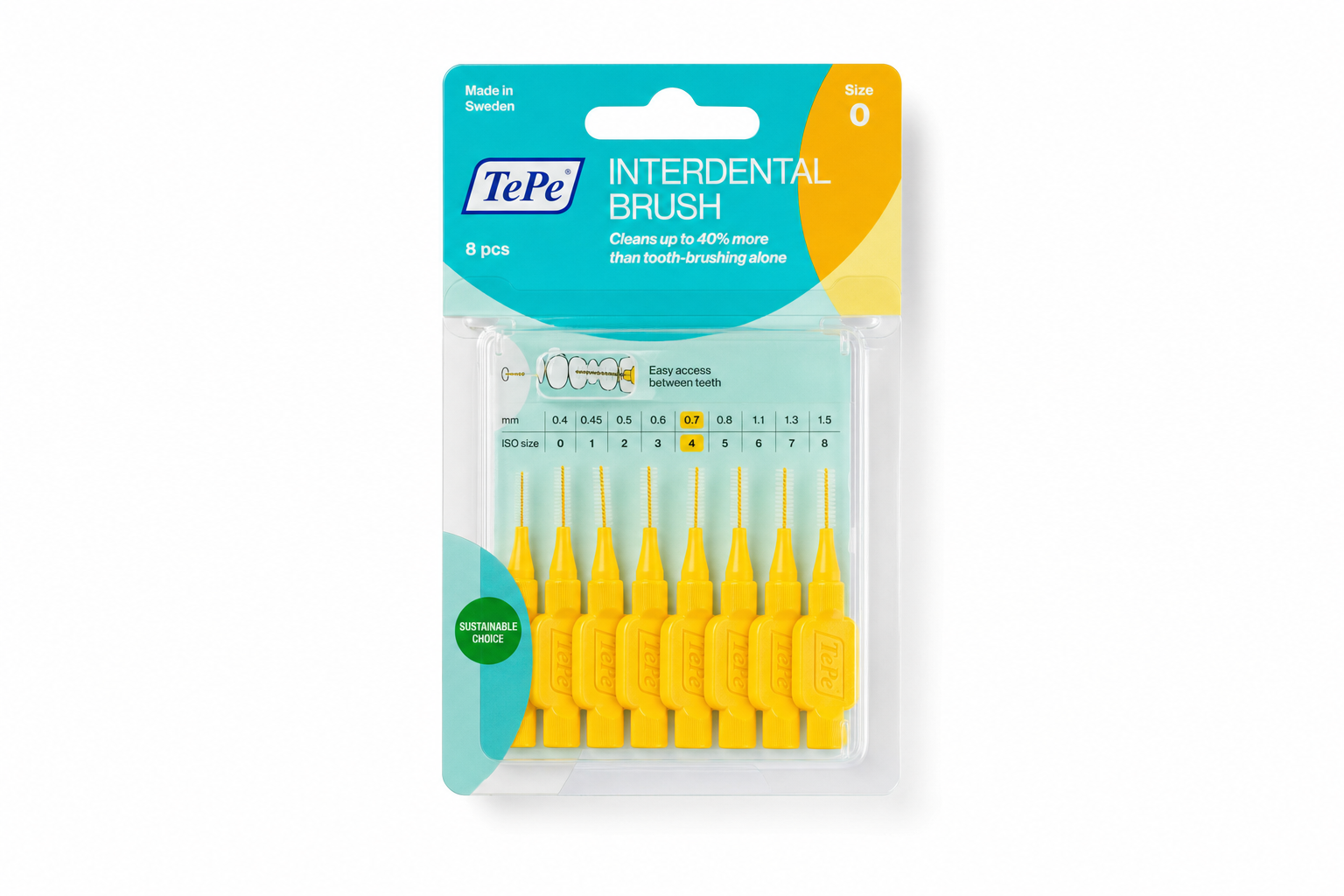 TePe MK 0,7 interd.žlutý 8ks
