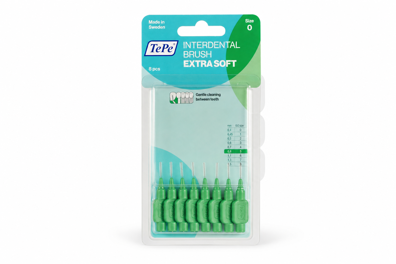 TePe MK 0,8 interd.zelené extra soft 8ks