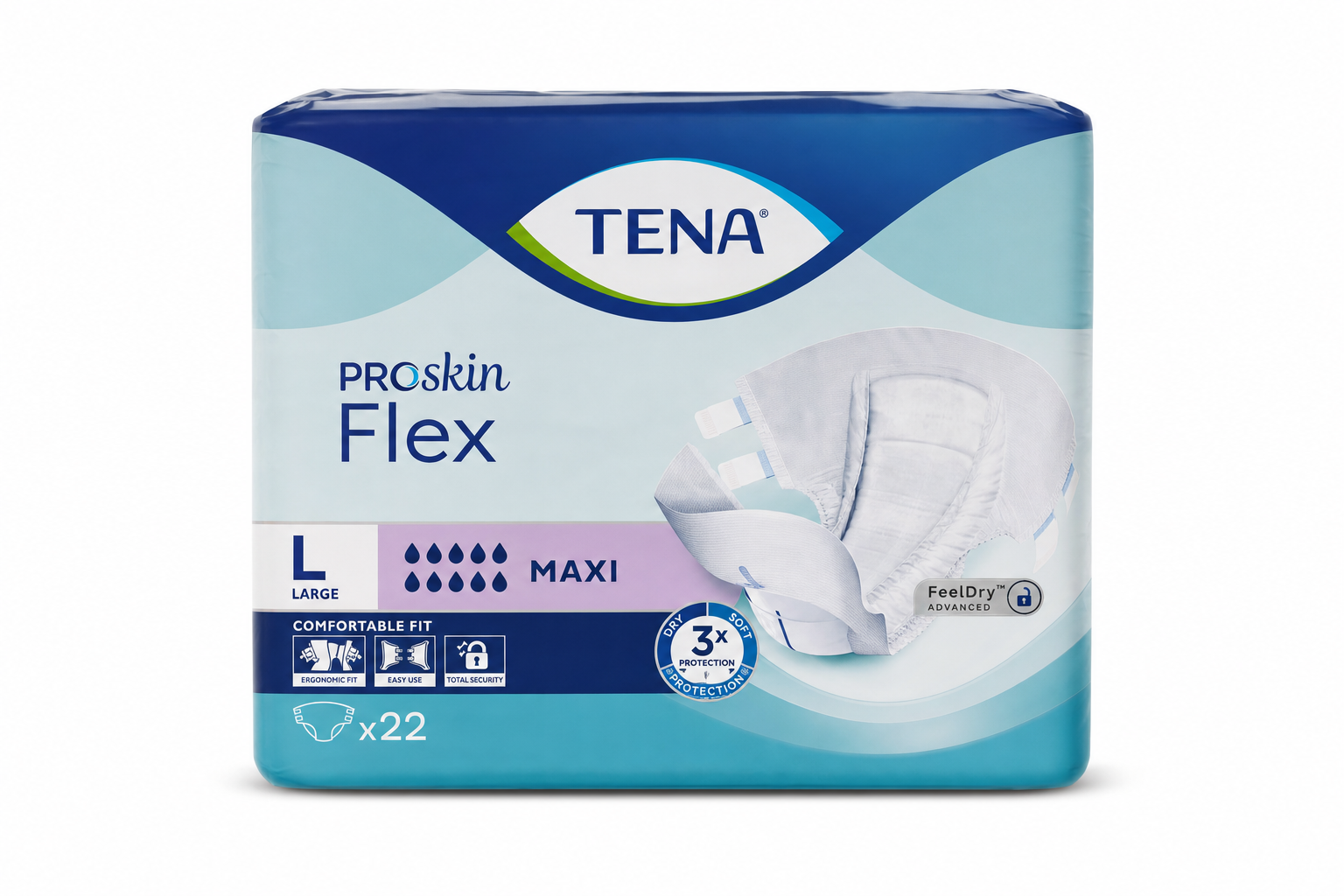 Tena flex maxi large 22 ks