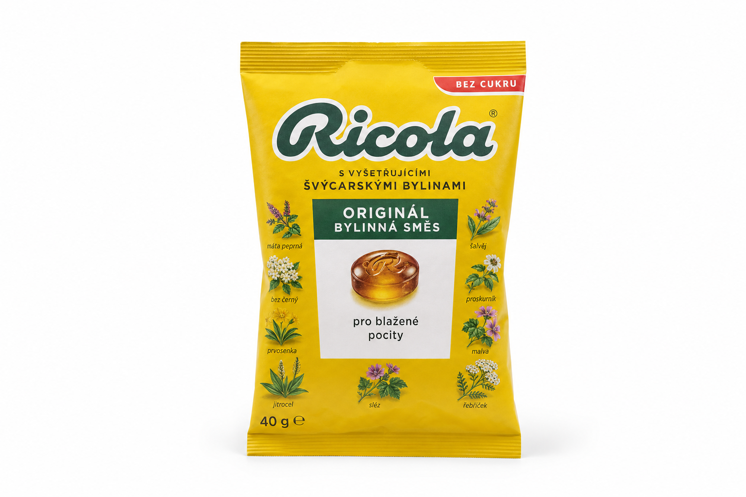 RICOLA Originál bylin směs bez cukru 40g