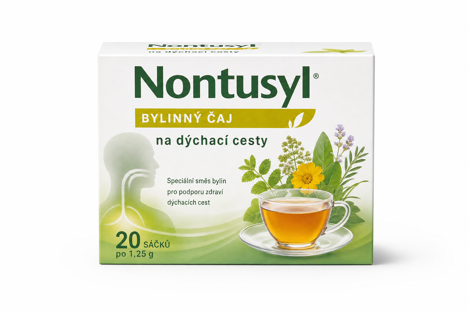 Nontusyl Bylinný čaj na dýchací cesty 20 x 1,25g