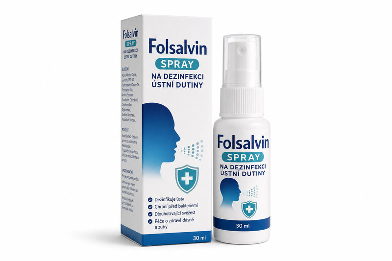 Folsalvin spray na dezinfekci ústní dutiny