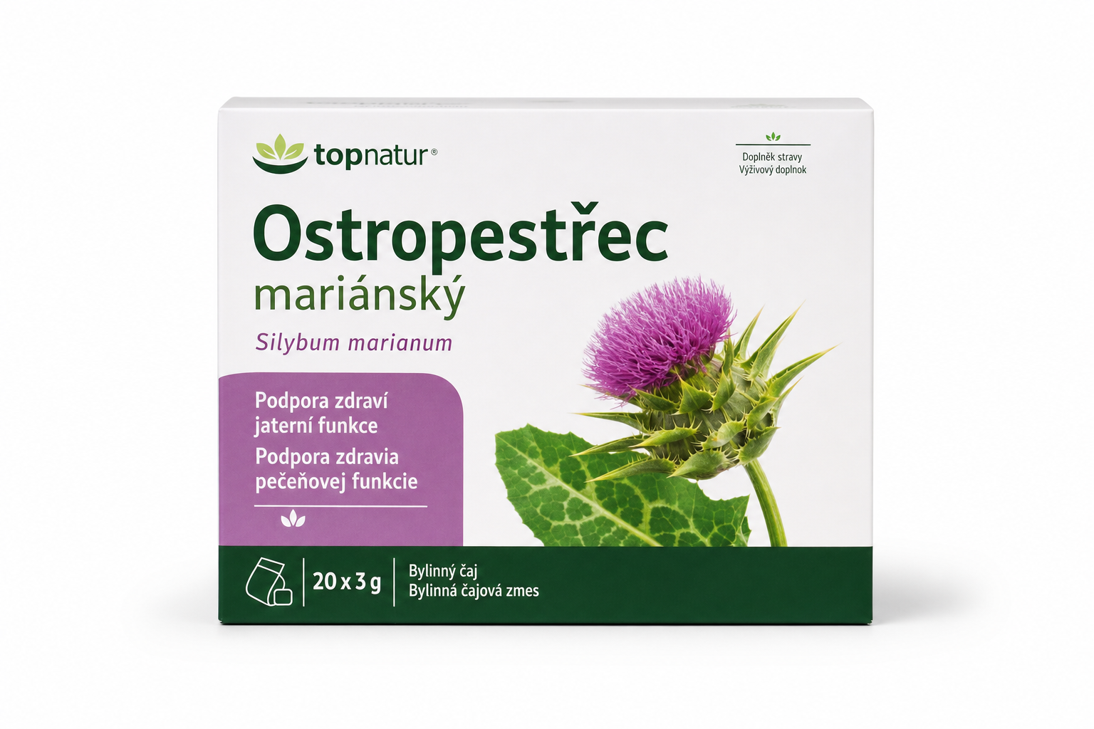 Ostropestřec mariánský 20 x 3g