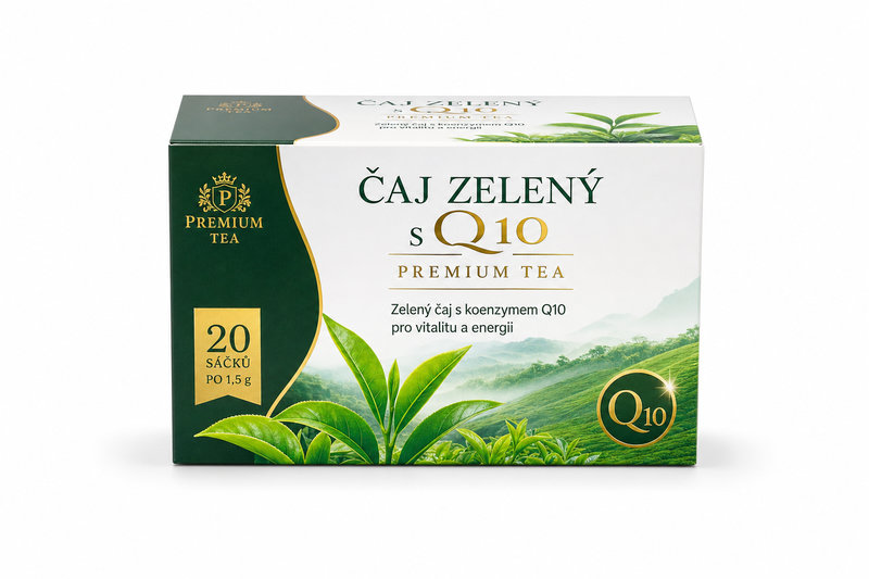 Čaj zelený s Q10 Premium Tea 20 x 1,5g