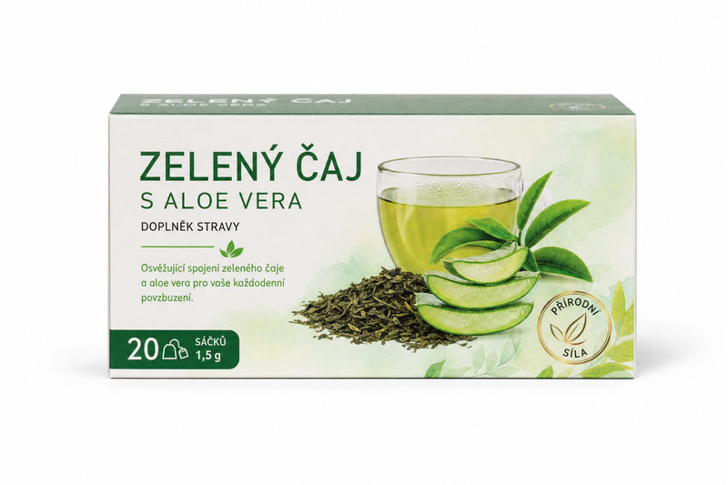 Čaj Zelený čaj s aloe vera n.s. 20 x 1.5g