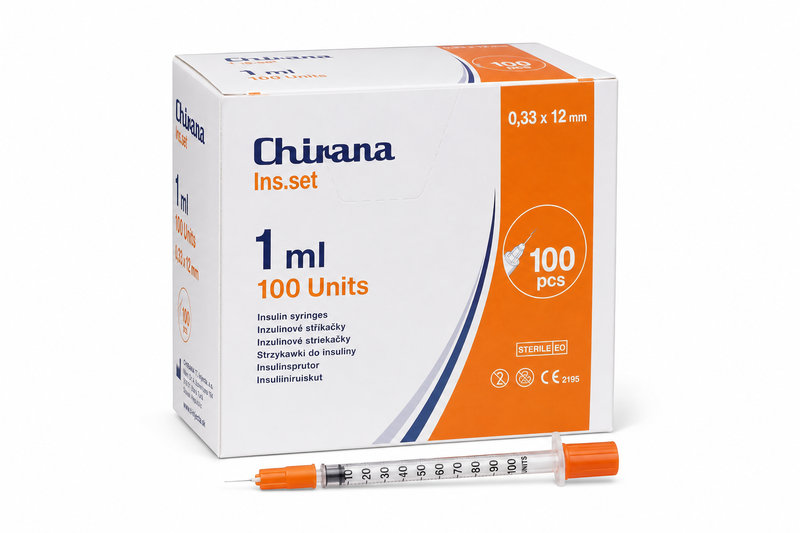 Ins.set 1ml 100U (0,33 x 12) Chirana 100ks