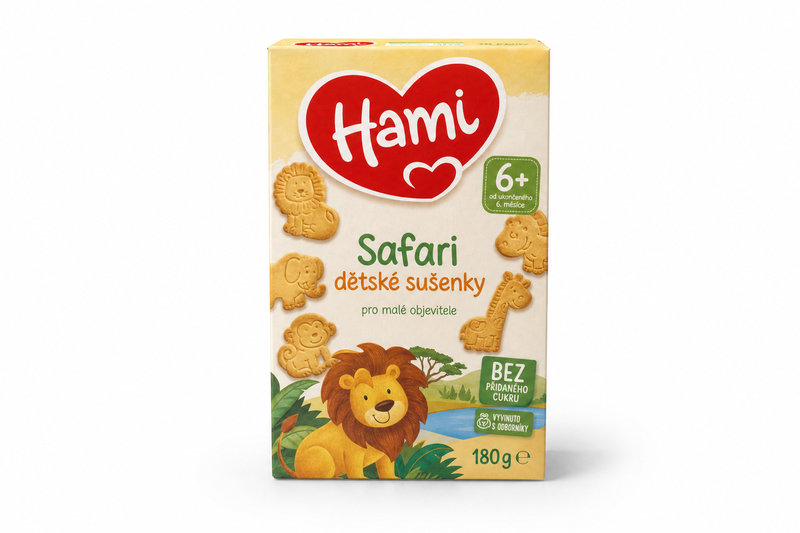 HAMI Safari dětské sušenky 180g / 6m