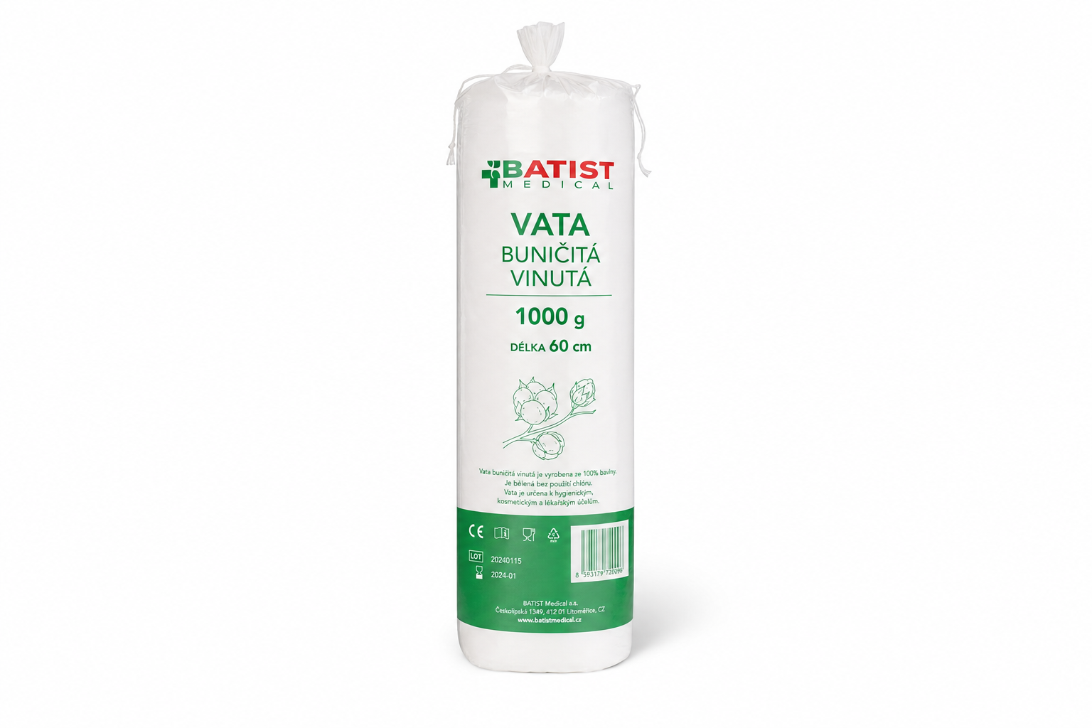 Vata buničitá vinutá 1000g/60cm