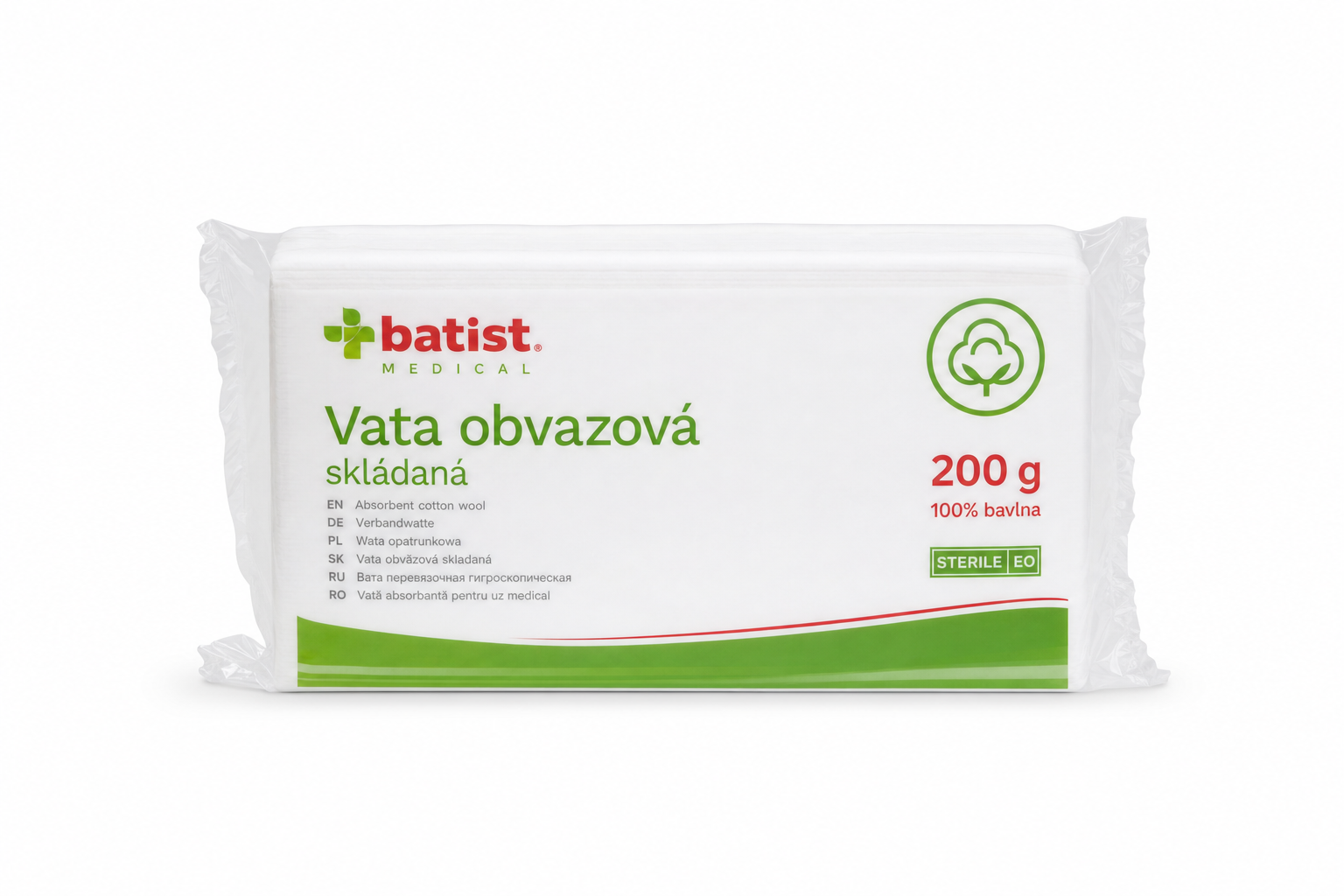 Vata obvazová skládaná 200g
