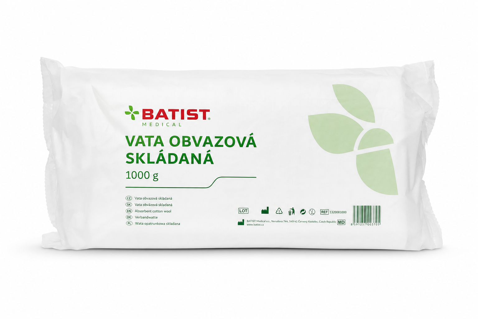 Vata obvazová skládaná 1000g