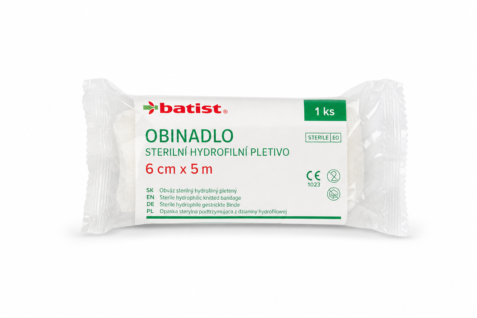 Obinadlo sterilní hydr.plet. 6cmx5m 1ks