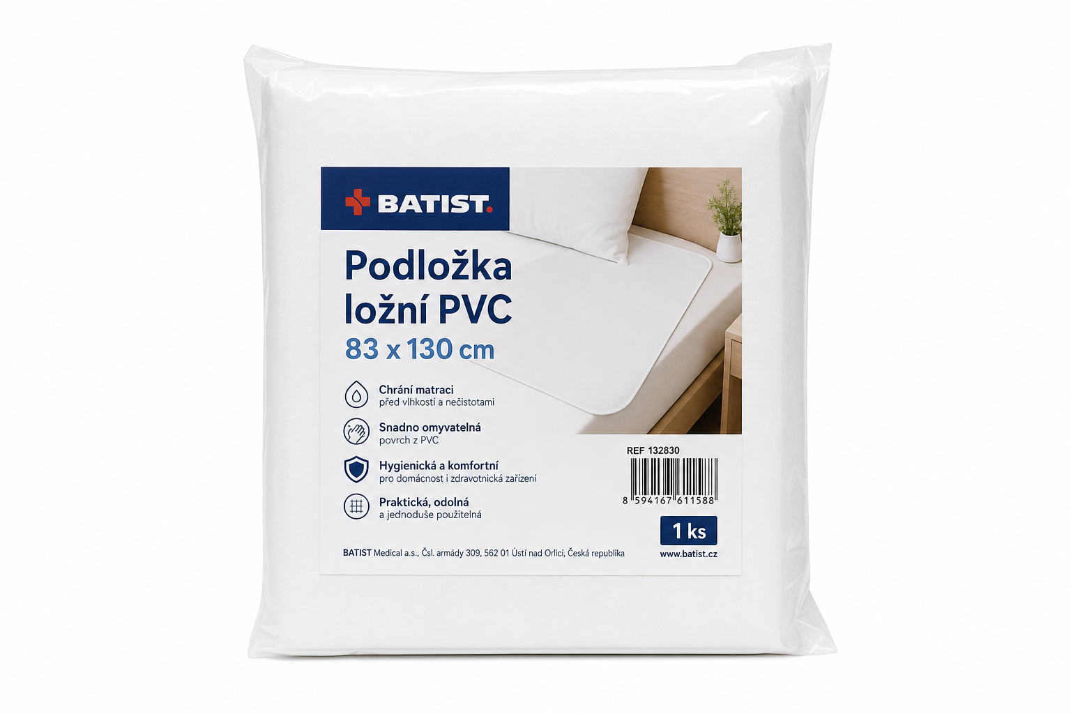 Podložka ložní PVC 83X130 cm 1ks