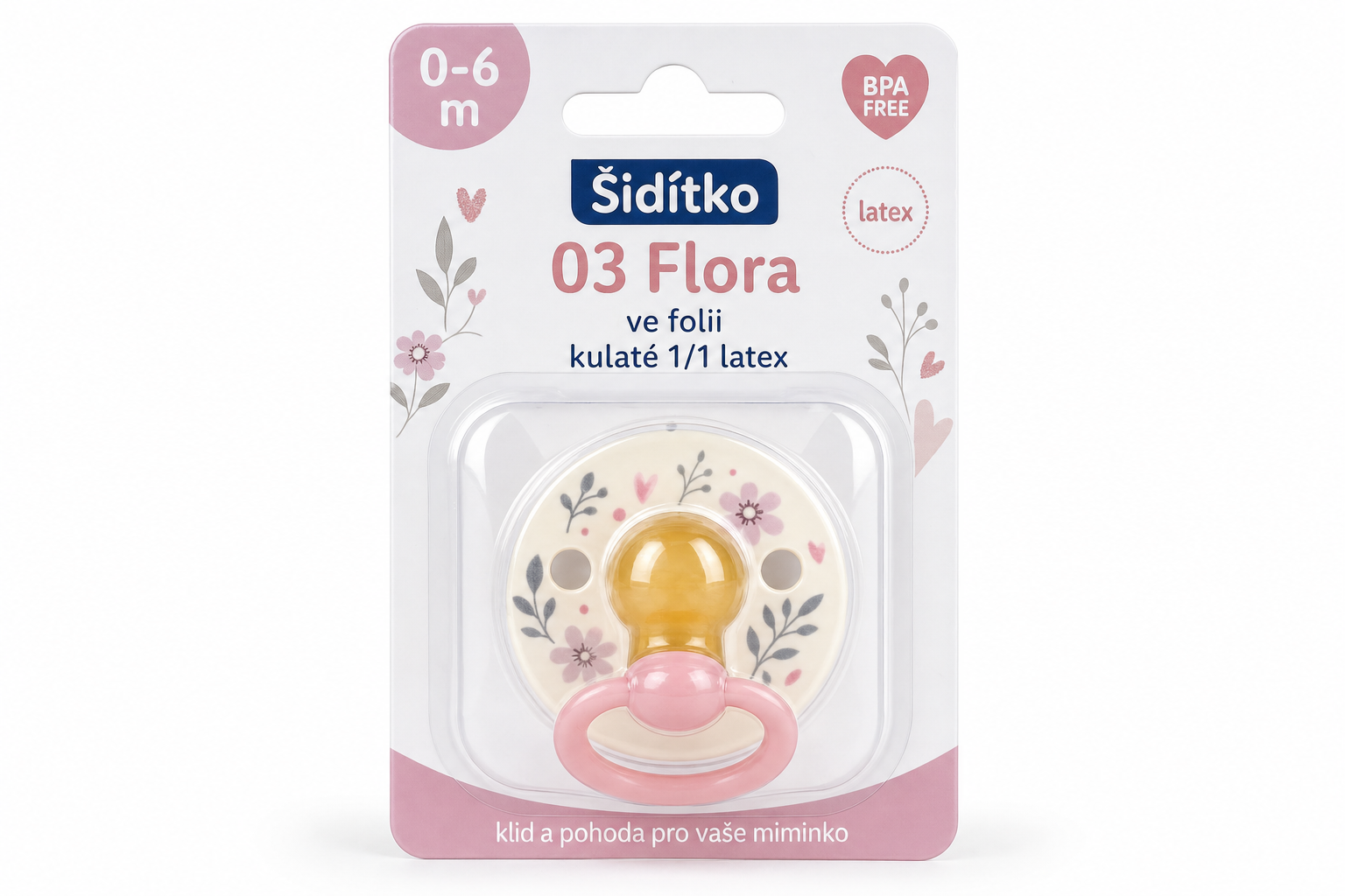Šidítko 03 Flora ve folii kulaté 1/1 latex