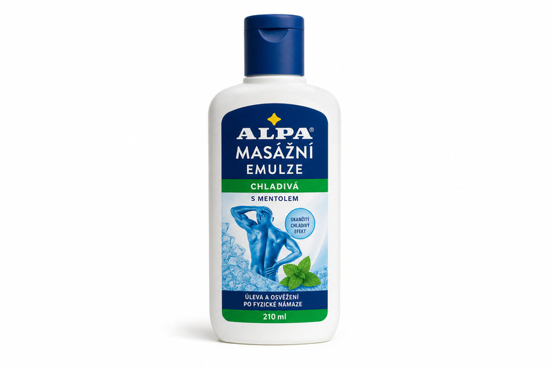 Alpa masážní emulze chladivá s mentolem 210ml