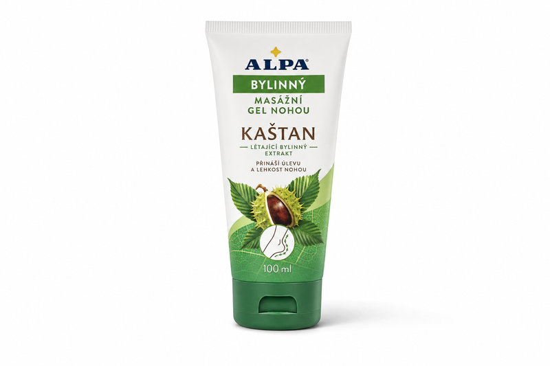 Alpa bylinný masážní gel nohou kaštan 100ml