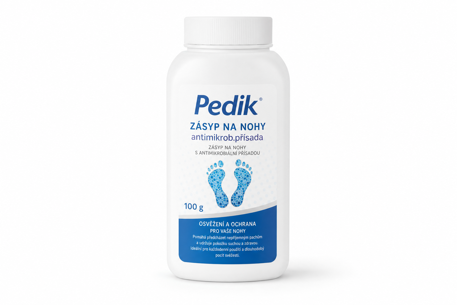 Pedik zásyp na nohy antimikrob.přísada 100g