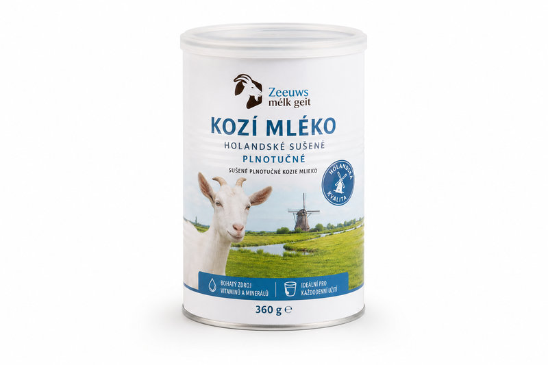 Kozí mléko Holandské sušené plnotučné 360g doza