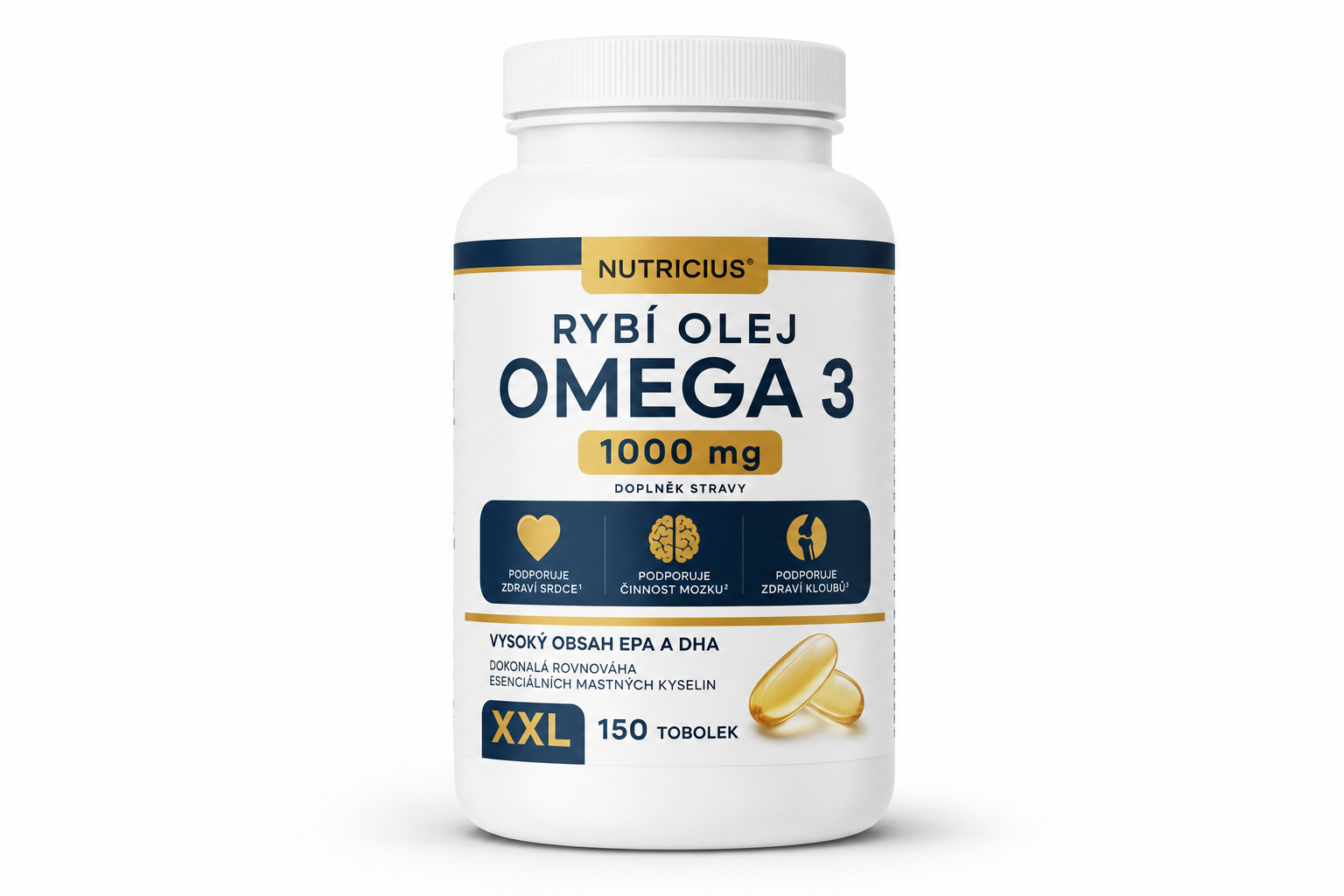 Rybí olej Omega 3 1000 mg XXL tob 150