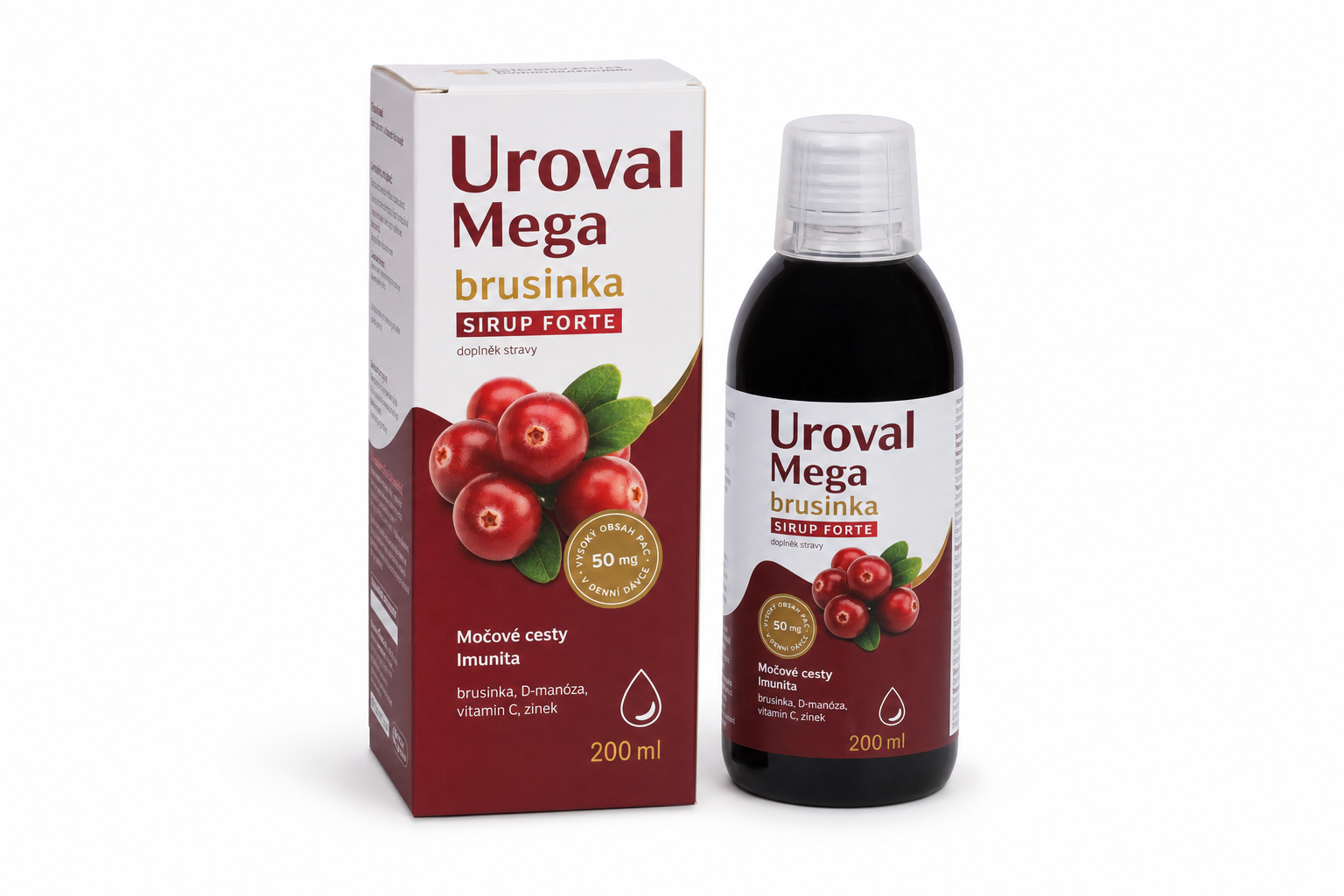 Uroval Mega brusinka sir forte 200ml