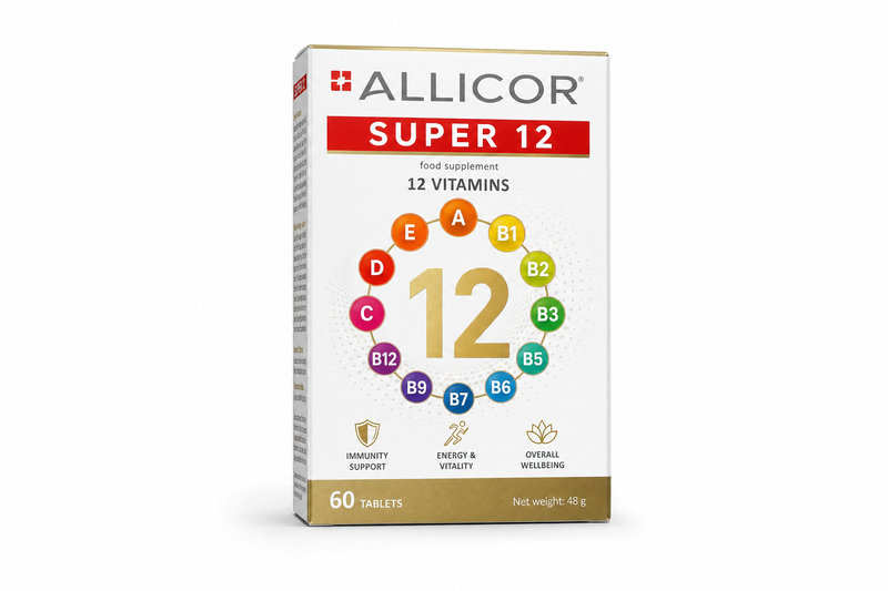 Allicor Super 12 vit.tbl 60