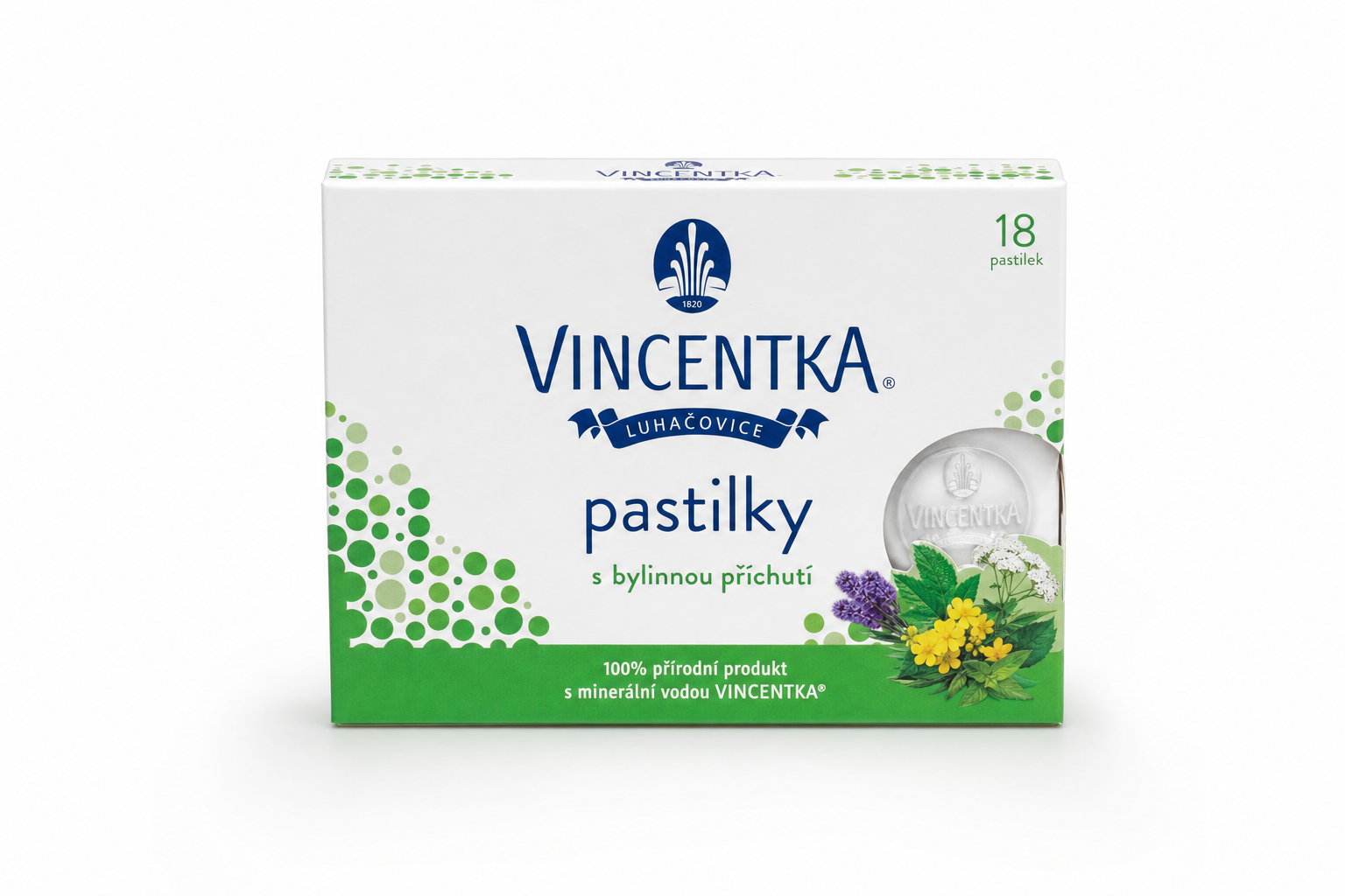 Vincentka pastilky 18tbl T s bylinnou příchutí