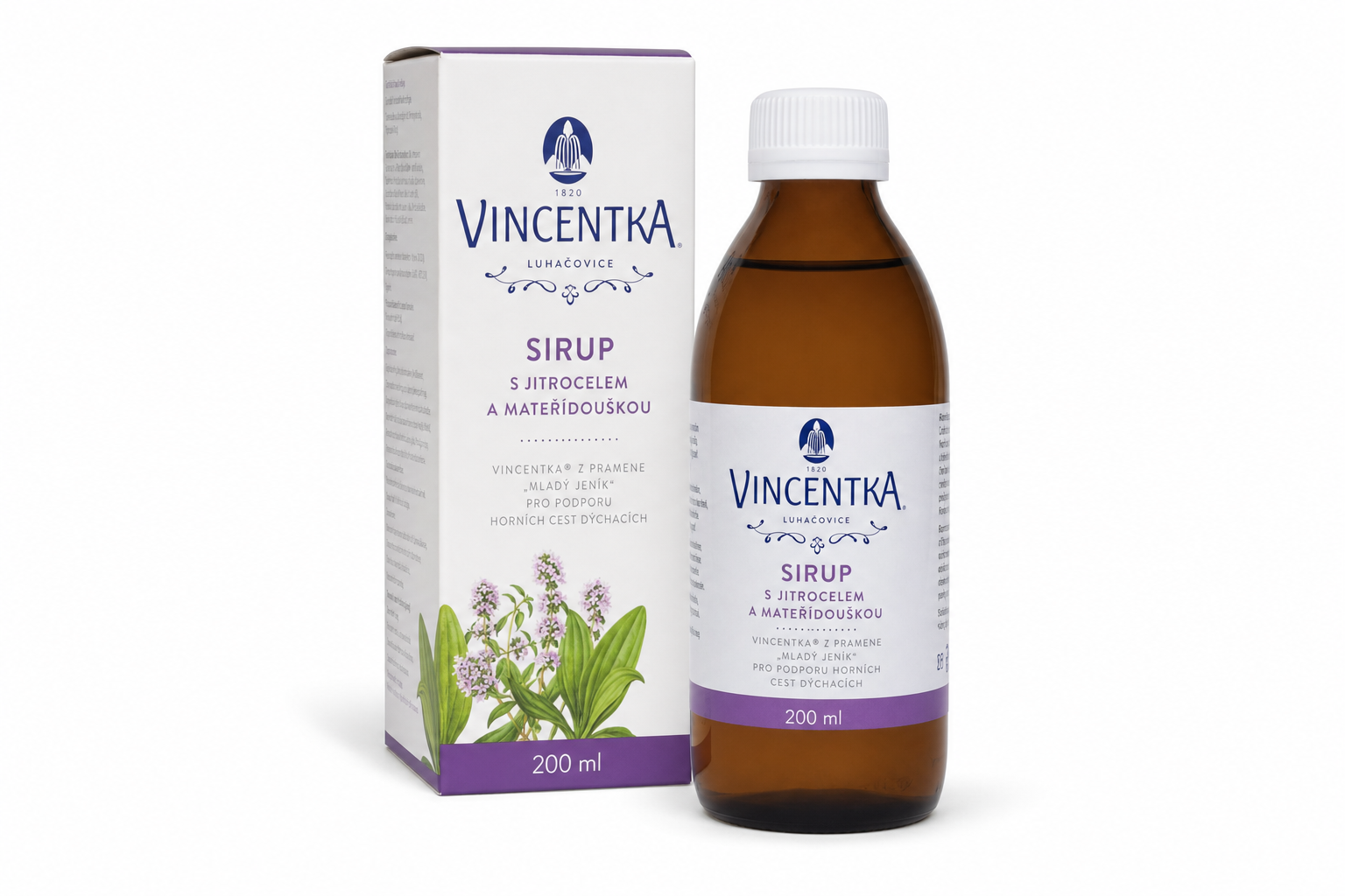 Vincentka sirup s jitroc a mateř. 200ml