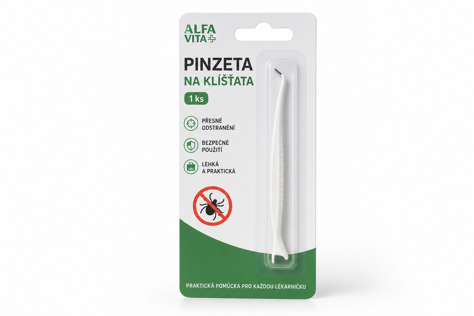 Pinzeta na klíšťata 1ks Alfa