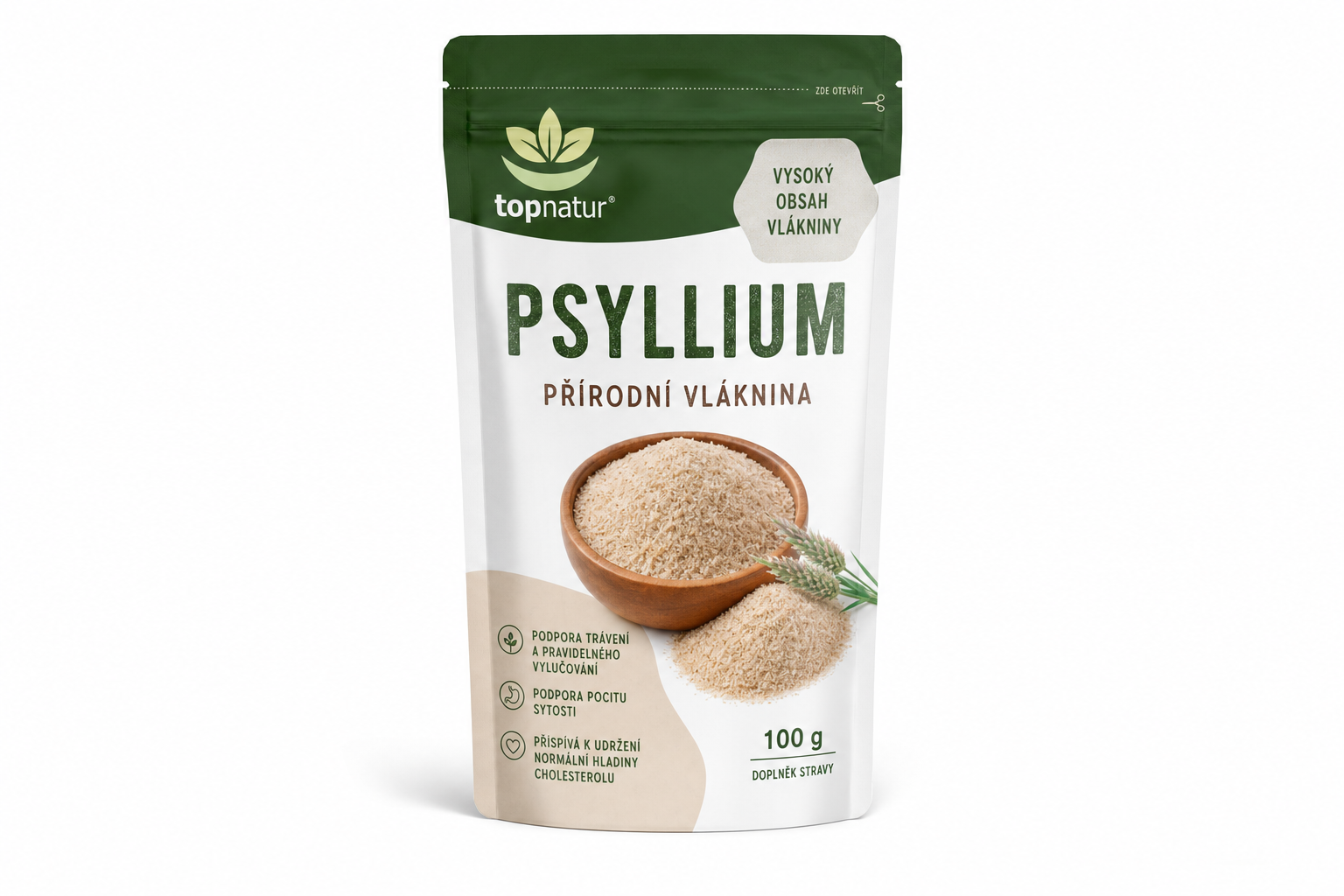 Psyllium přírodní vláknina 100g Topnatur