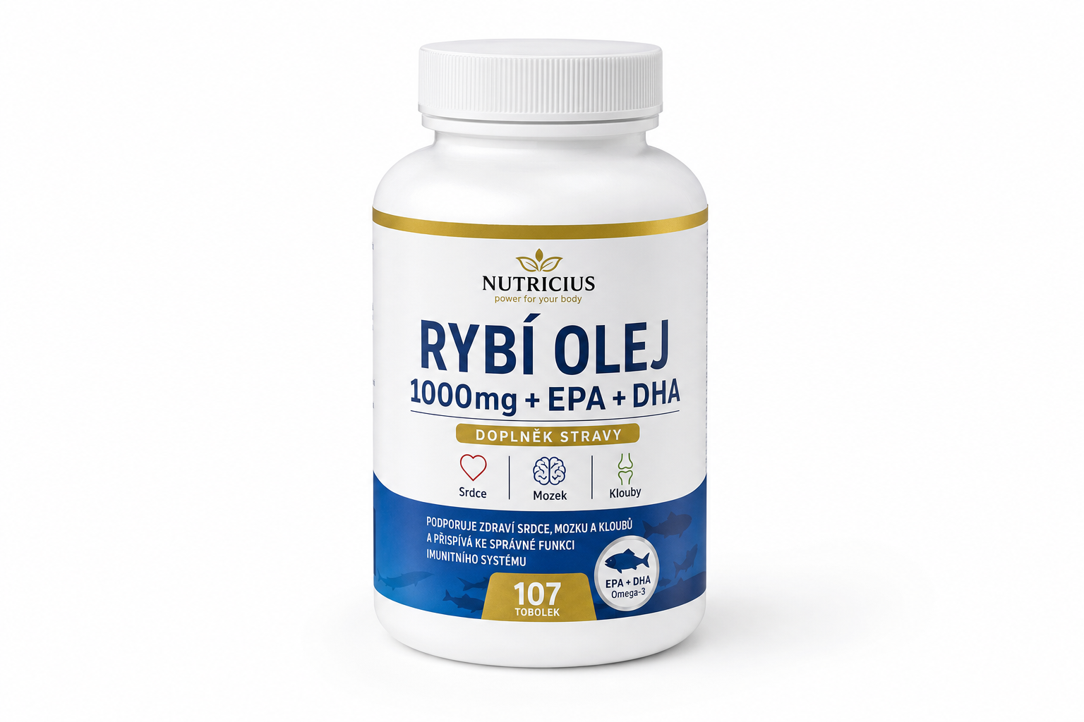 Rybí olej 1000mg+EPA+DHA tob 107