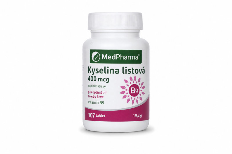 Kyselina listová 400mcg tbl 107