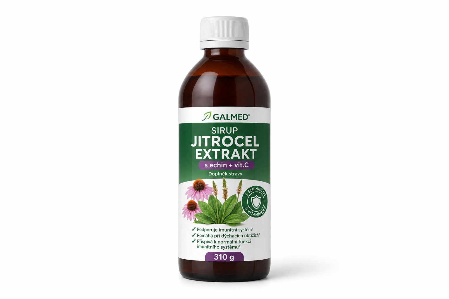 Sirup Jitrocel Extrakt GALMED s echin+vit.C 310 g