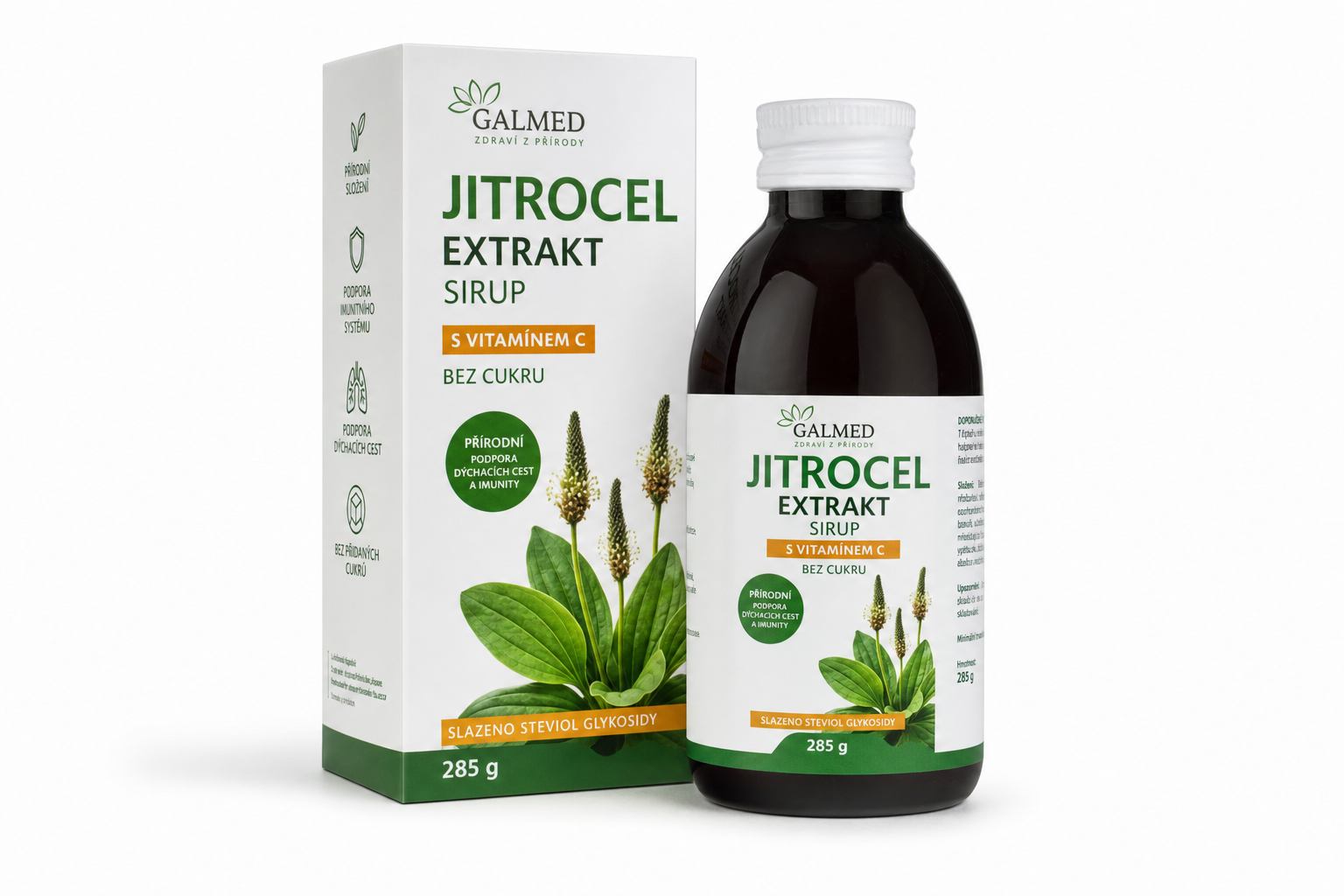 Sirup Jitrocel Extrakt GALMED s vit.C bez c. 285 g
