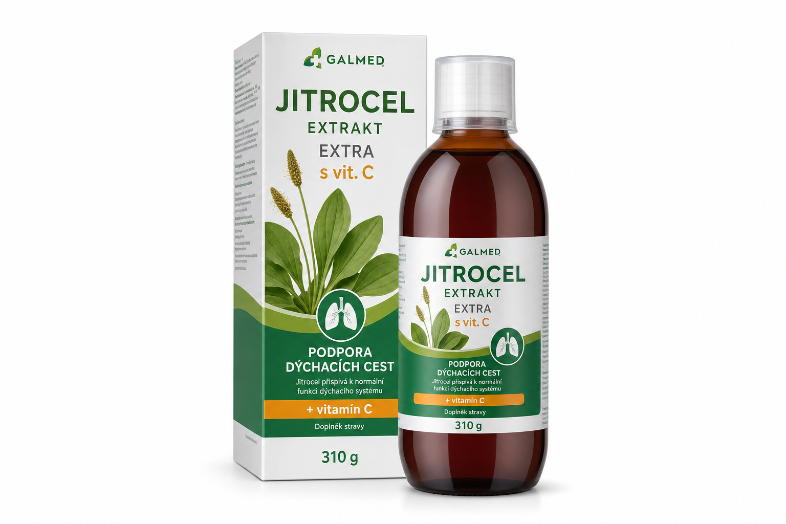 Sirup Jitrocel Extrakt GALMED EXTRA s vit. C 310 g